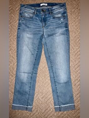 LOFT Made and Loved Modern Skinny Light Blue Ankle Crop Cuffed Jeans 2/26